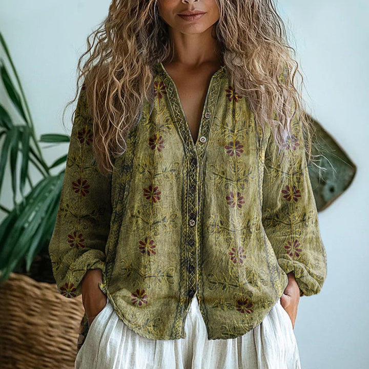 Valorine™ | Casual blus med naturmönster