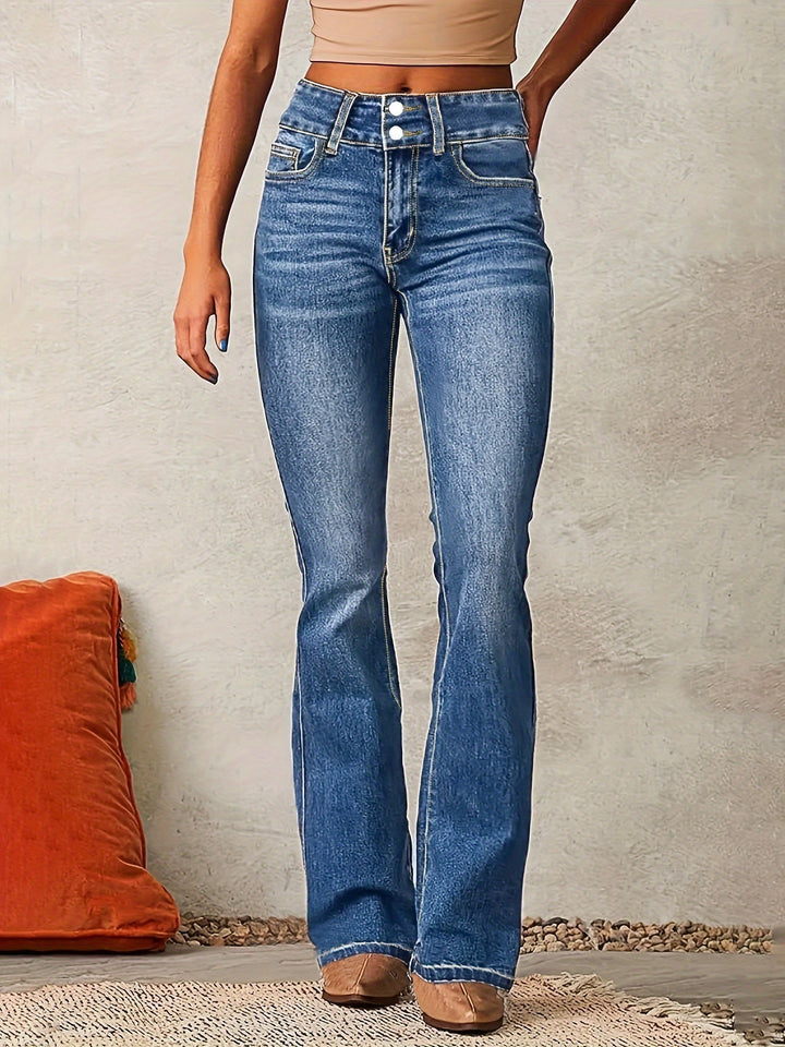 Valorine™ | Högmidjade utsvängda jeans