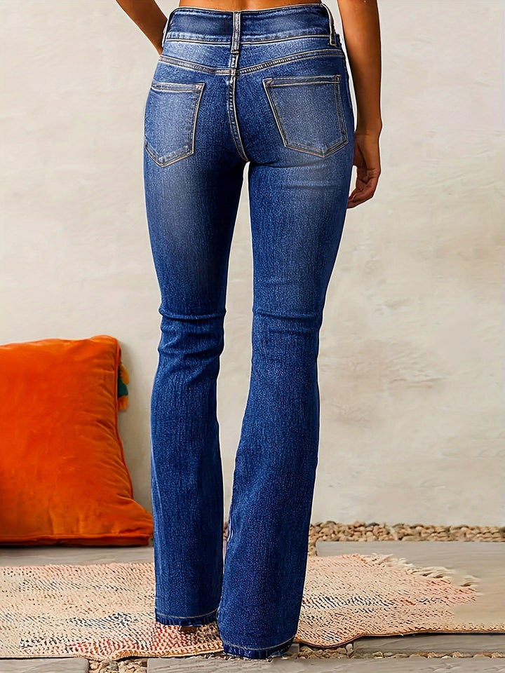 Valorine™ | Högmidjade utsvängda jeans