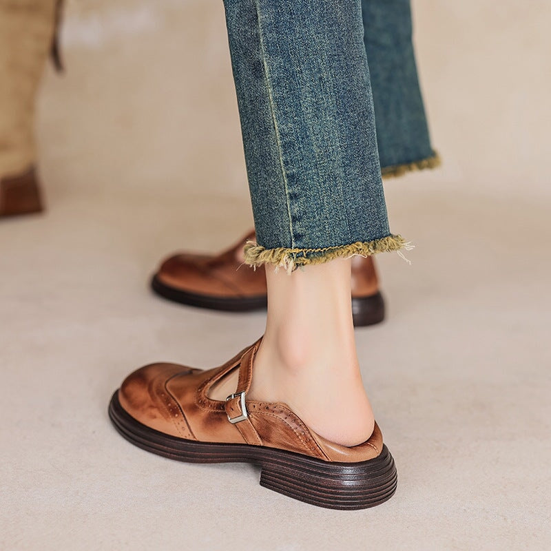 Valorine™ | Eleganta Mary Janes i Läder