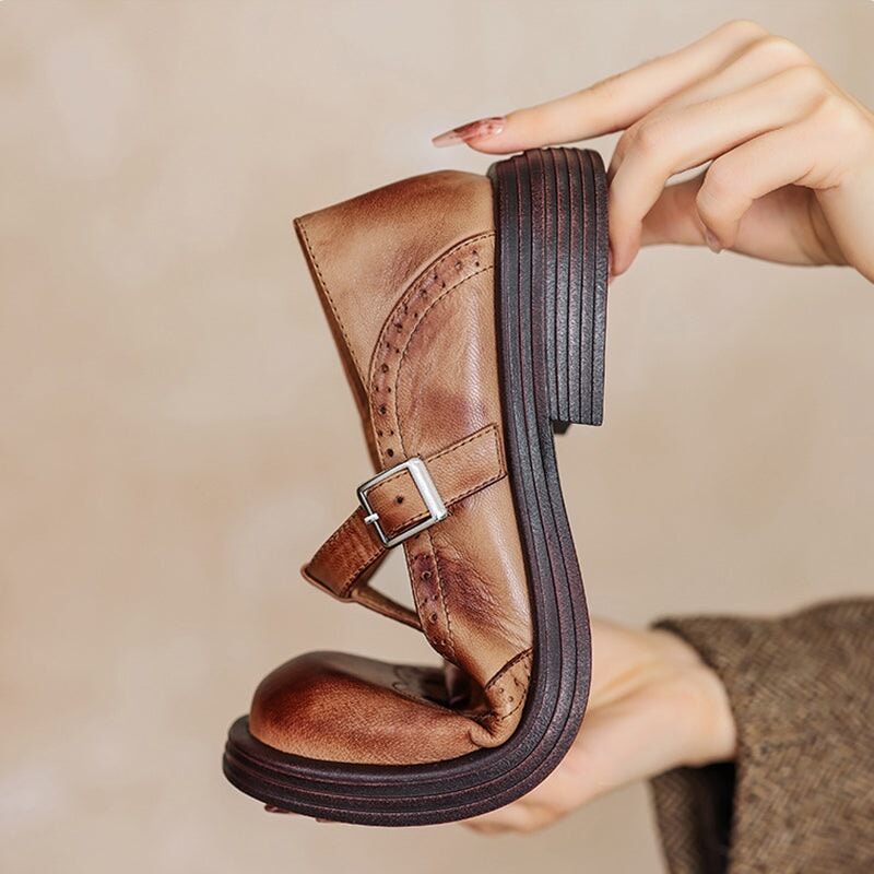 Valorine™ | Eleganta Mary Janes i Läder
