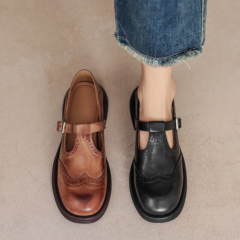 Valorine™ | Eleganta Mary Janes i Läder